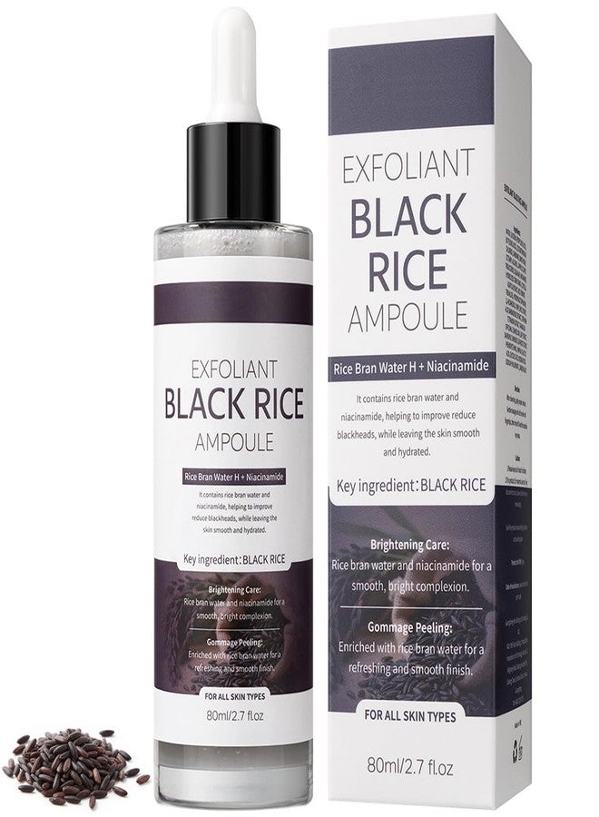 Veakoo Peel Shot Glow Black Rice Exfoliant Peeling Ampoule, Soft Exfoliating Brightening Serum, Face and Body Scrub, Facial Exfoliator, Deep Hydration, 80ml - Image 1